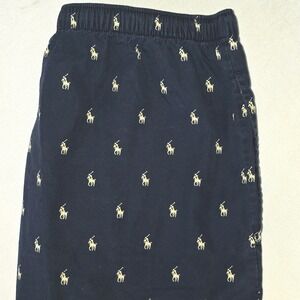 Polo Ralph Lauren Men Sleepwear Pants Navy Blue Pony Logo Cotton Pajamas Sz 4XT